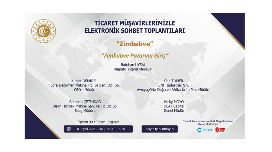 Ticaret Müşavirlerimizle Elektronik Sohbet Toplantıları - Zimbabve - 09.09.2025